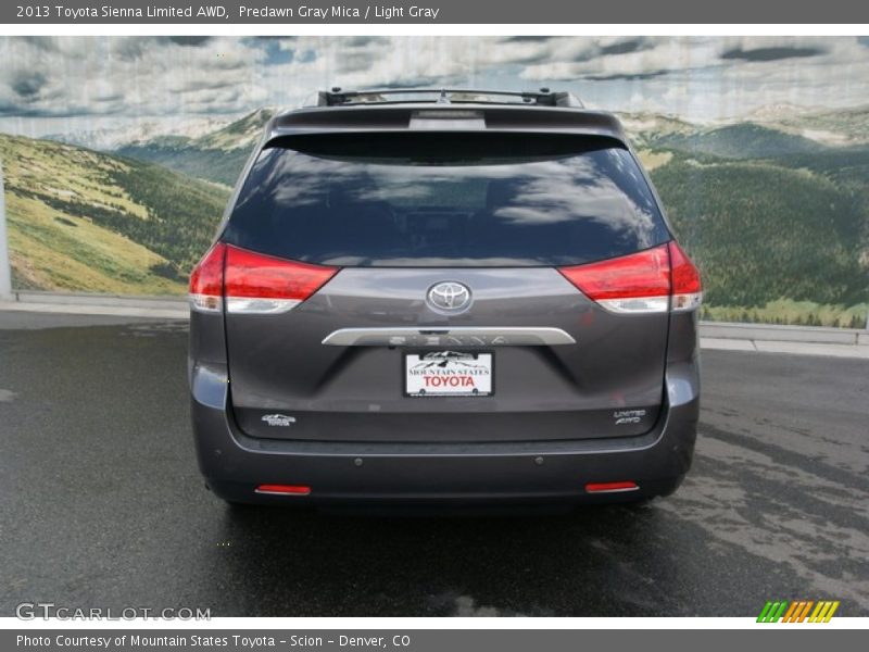 Predawn Gray Mica / Light Gray 2013 Toyota Sienna Limited AWD