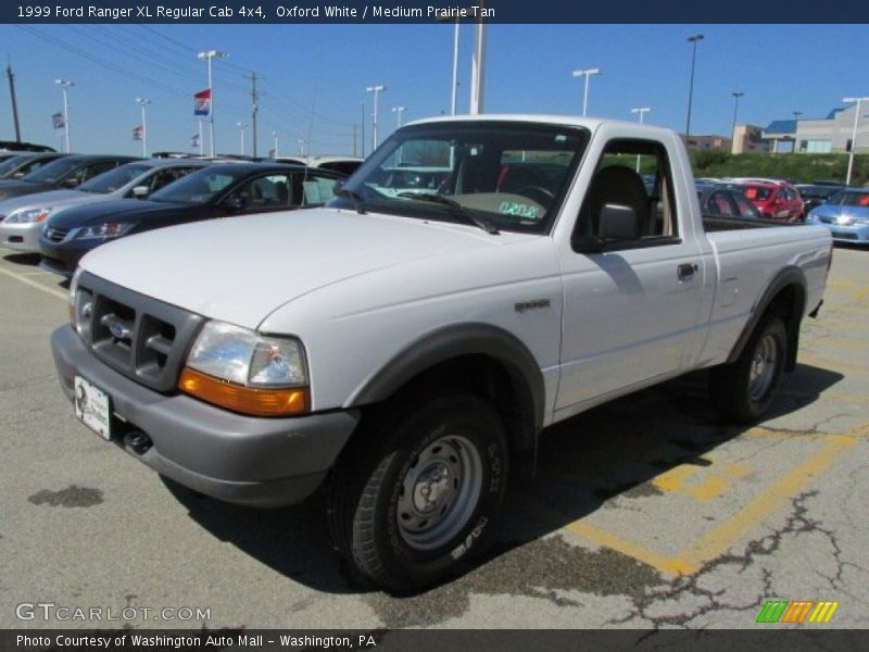 Oxford White / Medium Prairie Tan 1999 Ford Ranger XL Regular Cab 4x4