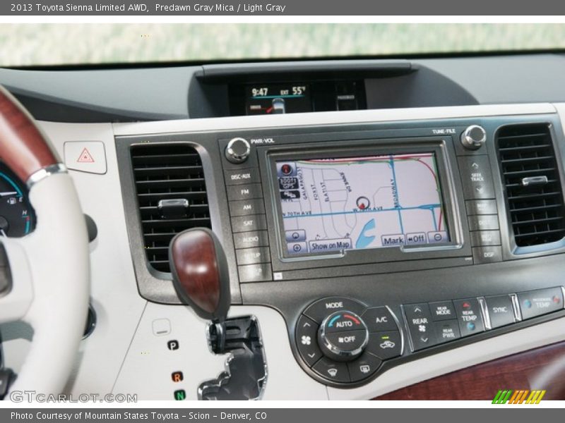 Predawn Gray Mica / Light Gray 2013 Toyota Sienna Limited AWD
