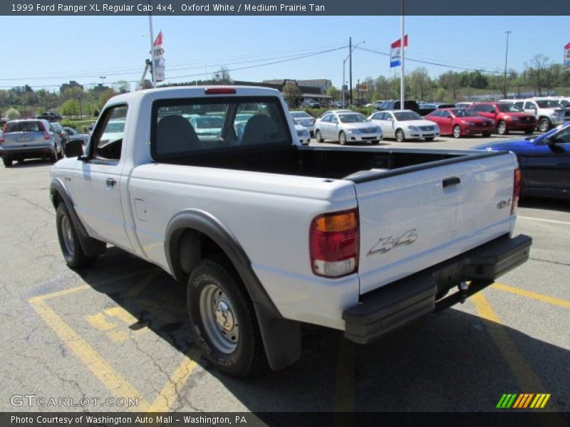 Oxford White / Medium Prairie Tan 1999 Ford Ranger XL Regular Cab 4x4
