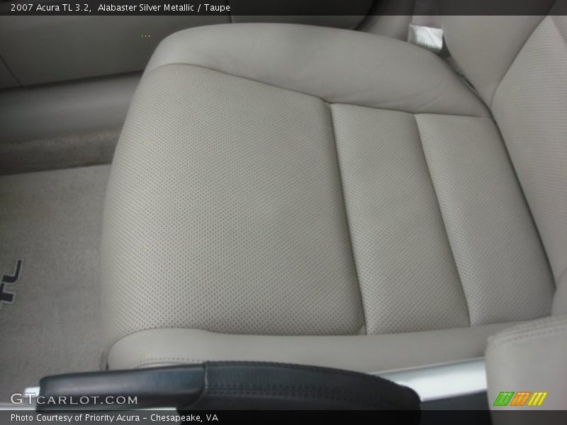 Alabaster Silver Metallic / Taupe 2007 Acura TL 3.2