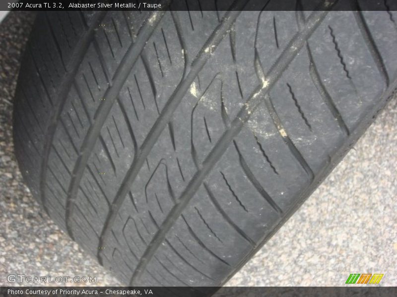 Alabaster Silver Metallic / Taupe 2007 Acura TL 3.2