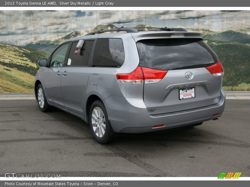 Silver Sky Metallic / Light Gray 2013 Toyota Sienna LE AWD