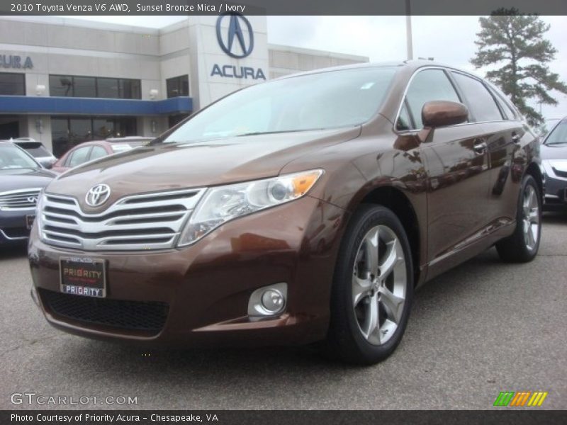Sunset Bronze Mica / Ivory 2010 Toyota Venza V6 AWD