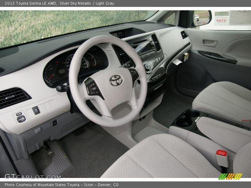 Silver Sky Metallic / Light Gray 2013 Toyota Sienna LE AWD