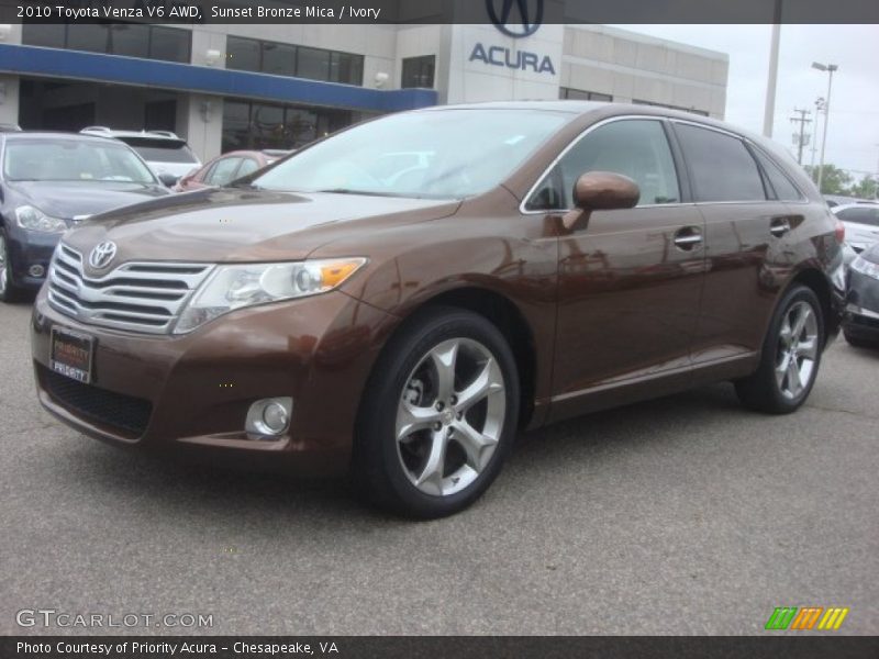 Sunset Bronze Mica / Ivory 2010 Toyota Venza V6 AWD