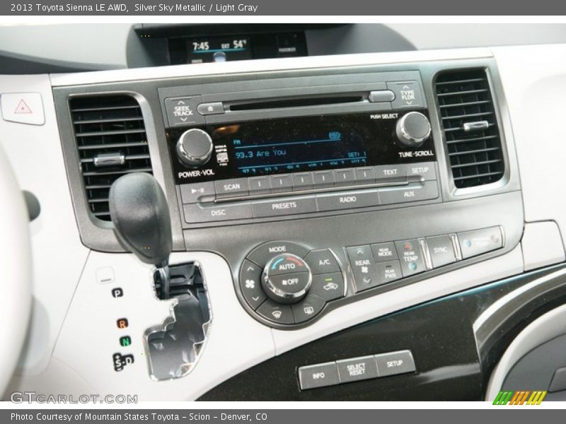 Silver Sky Metallic / Light Gray 2013 Toyota Sienna LE AWD