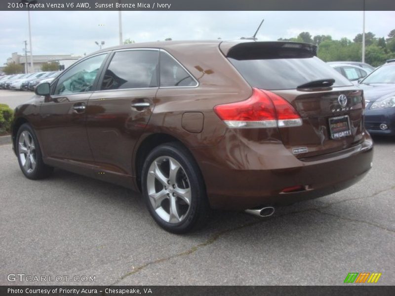 Sunset Bronze Mica / Ivory 2010 Toyota Venza V6 AWD