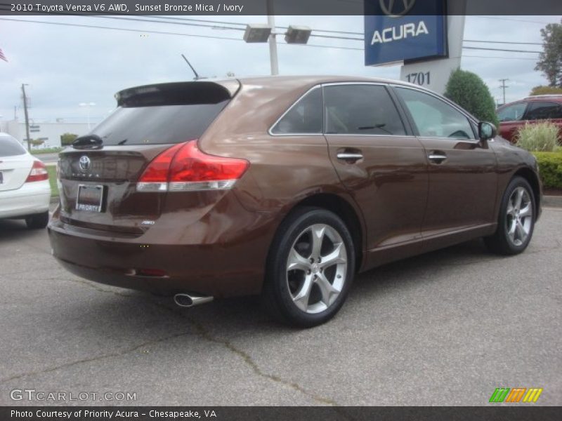 Sunset Bronze Mica / Ivory 2010 Toyota Venza V6 AWD