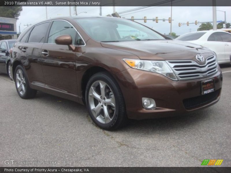 Sunset Bronze Mica / Ivory 2010 Toyota Venza V6 AWD