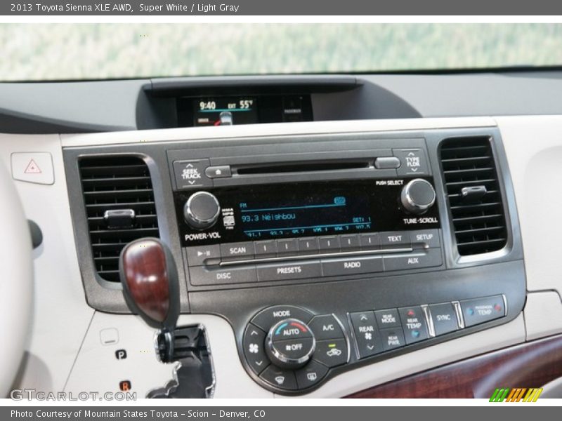 Super White / Light Gray 2013 Toyota Sienna XLE AWD
