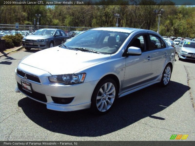 Apex Silver Metallic / Black 2009 Mitsubishi Lancer GTS