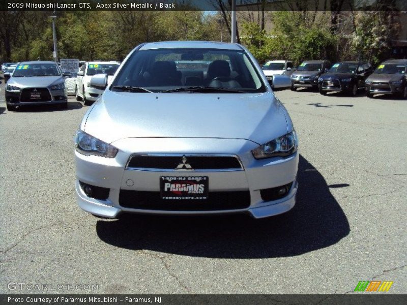 Apex Silver Metallic / Black 2009 Mitsubishi Lancer GTS