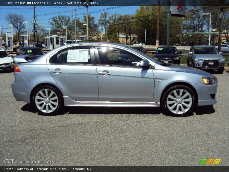 Apex Silver Metallic / Black 2009 Mitsubishi Lancer GTS