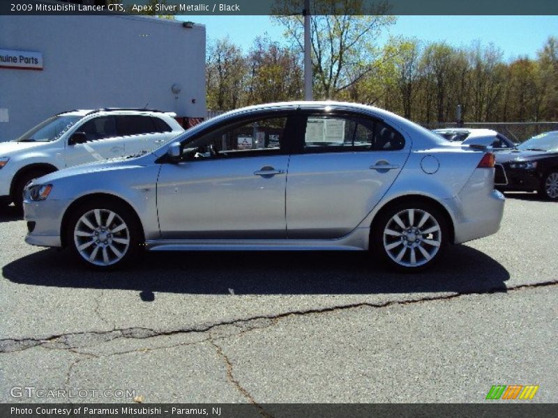 Apex Silver Metallic / Black 2009 Mitsubishi Lancer GTS