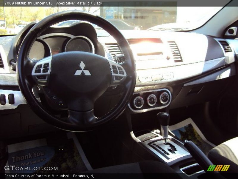 Apex Silver Metallic / Black 2009 Mitsubishi Lancer GTS