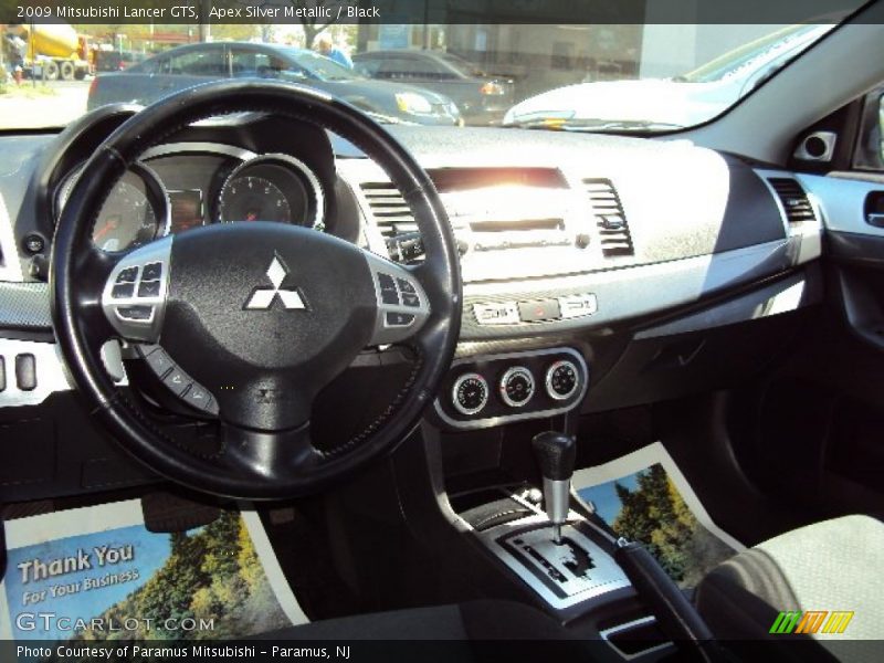 Apex Silver Metallic / Black 2009 Mitsubishi Lancer GTS
