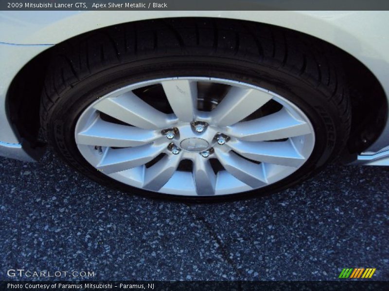 Apex Silver Metallic / Black 2009 Mitsubishi Lancer GTS