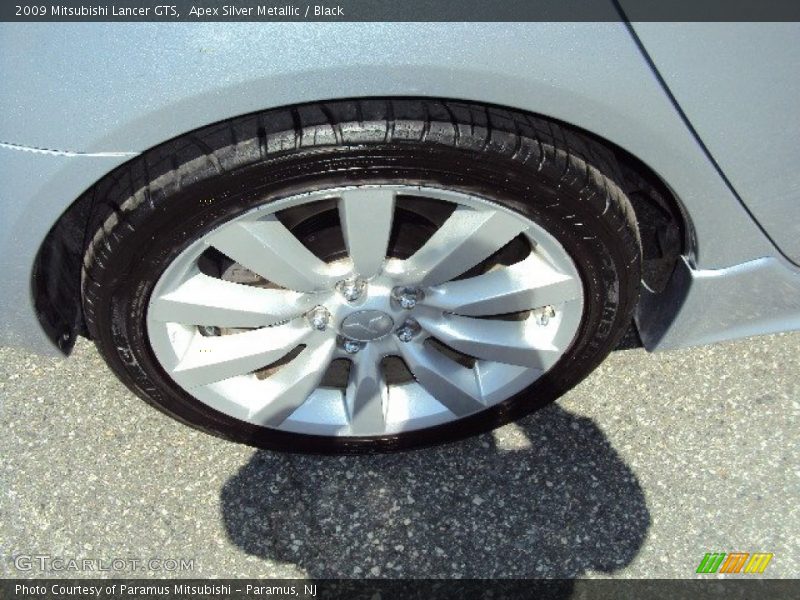 Apex Silver Metallic / Black 2009 Mitsubishi Lancer GTS