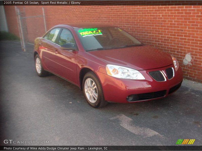 Sport Red Metallic / Ebony 2005 Pontiac G6 Sedan