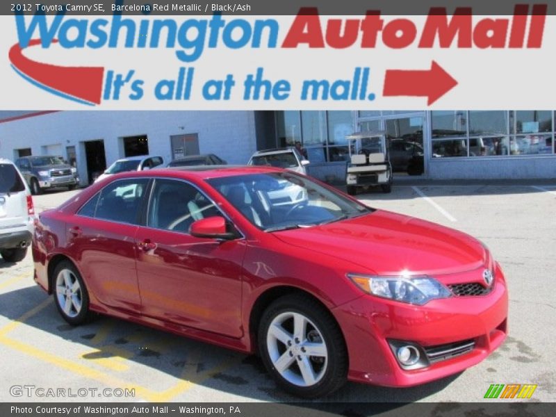 Barcelona Red Metallic / Black/Ash 2012 Toyota Camry SE