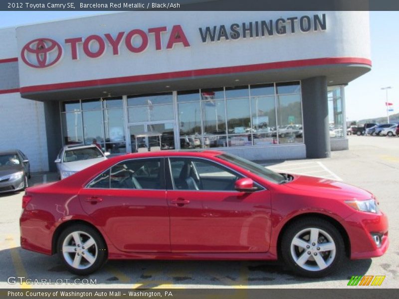 Barcelona Red Metallic / Black/Ash 2012 Toyota Camry SE