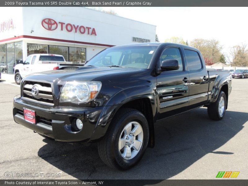 Black Sand Pearl / Graphite Gray 2009 Toyota Tacoma V6 SR5 Double Cab 4x4