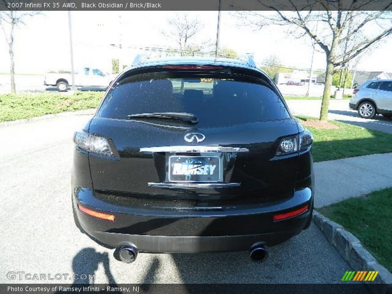 Black Obsidian / Brick/Black 2007 Infiniti FX 35 AWD