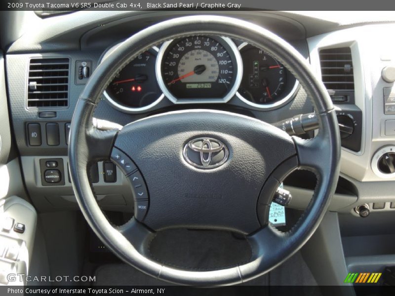 Black Sand Pearl / Graphite Gray 2009 Toyota Tacoma V6 SR5 Double Cab 4x4