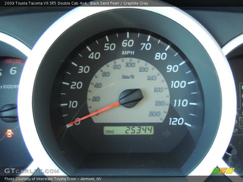 Black Sand Pearl / Graphite Gray 2009 Toyota Tacoma V6 SR5 Double Cab 4x4