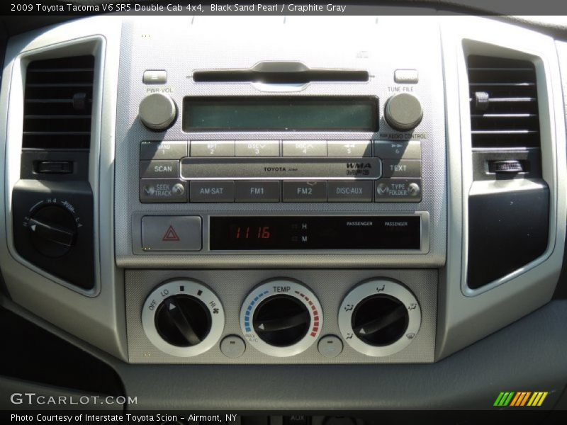 Black Sand Pearl / Graphite Gray 2009 Toyota Tacoma V6 SR5 Double Cab 4x4
