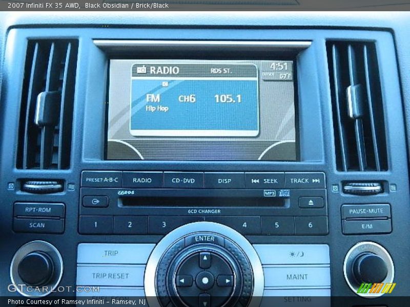 Black Obsidian / Brick/Black 2007 Infiniti FX 35 AWD