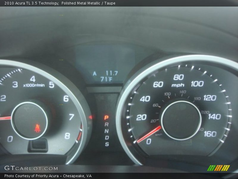 Polished Metal Metallic / Taupe 2010 Acura TL 3.5 Technology
