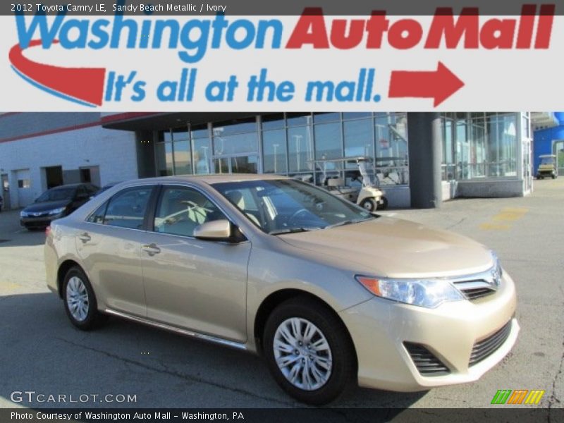 Sandy Beach Metallic / Ivory 2012 Toyota Camry LE