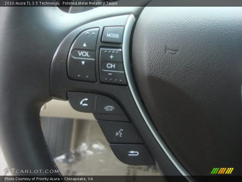 Polished Metal Metallic / Taupe 2010 Acura TL 3.5 Technology