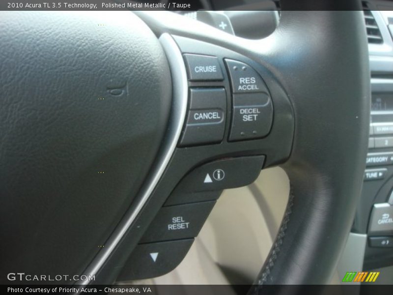 Polished Metal Metallic / Taupe 2010 Acura TL 3.5 Technology