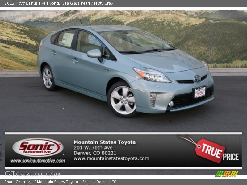 Sea Glass Pearl / Misty Gray 2013 Toyota Prius Five Hybrid