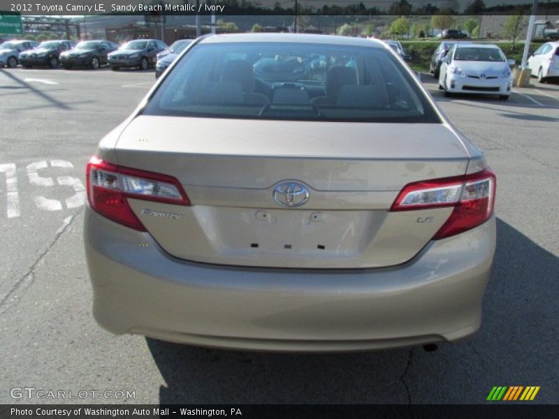 Sandy Beach Metallic / Ivory 2012 Toyota Camry LE
