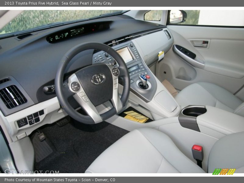 Sea Glass Pearl / Misty Gray 2013 Toyota Prius Five Hybrid