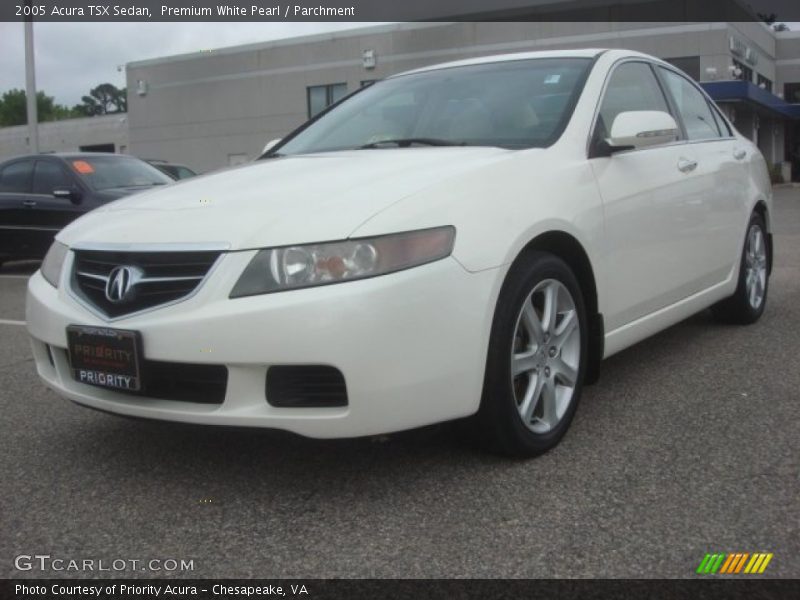 Premium White Pearl / Parchment 2005 Acura TSX Sedan