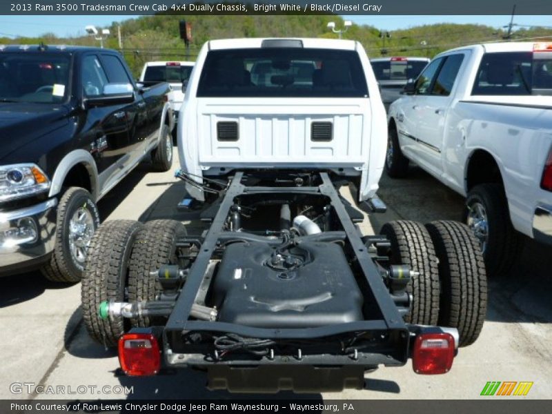 Bright White / Black/Diesel Gray 2013 Ram 3500 Tradesman Crew Cab 4x4 Dually Chassis