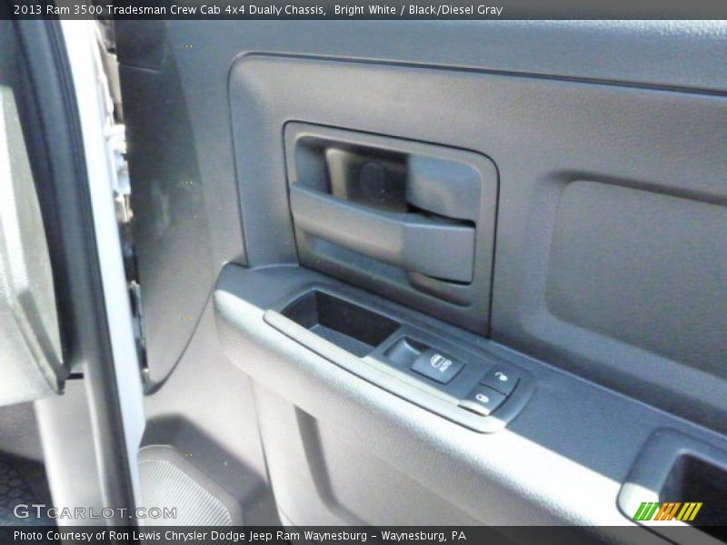 Bright White / Black/Diesel Gray 2013 Ram 3500 Tradesman Crew Cab 4x4 Dually Chassis