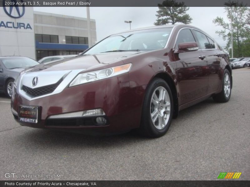Basque Red Pearl / Ebony 2009 Acura TL 3.5