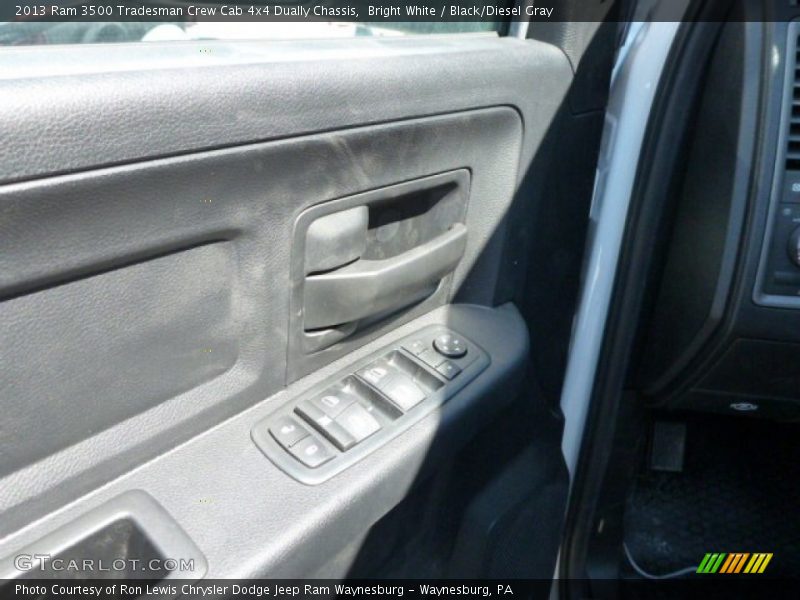 Bright White / Black/Diesel Gray 2013 Ram 3500 Tradesman Crew Cab 4x4 Dually Chassis