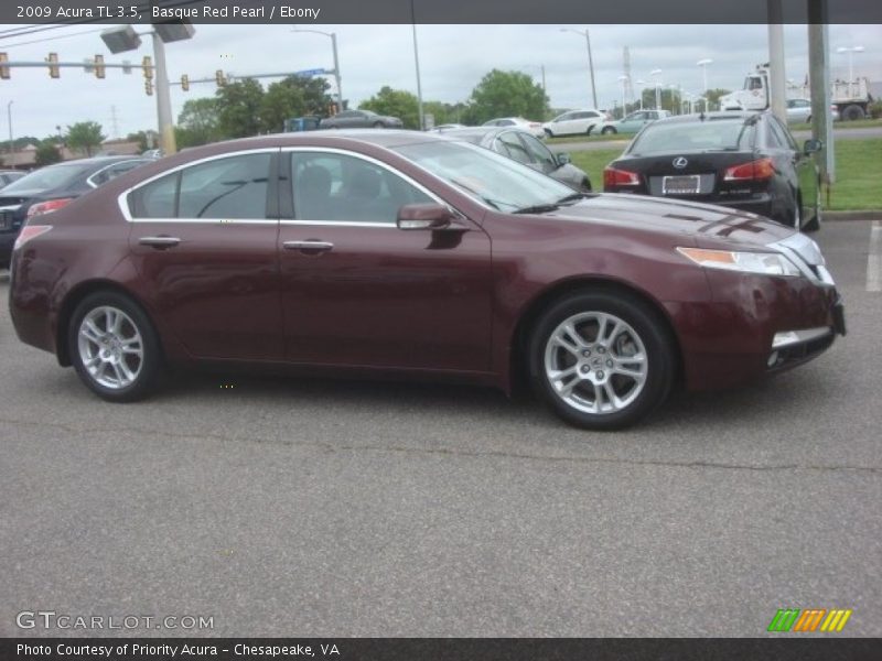 Basque Red Pearl / Ebony 2009 Acura TL 3.5