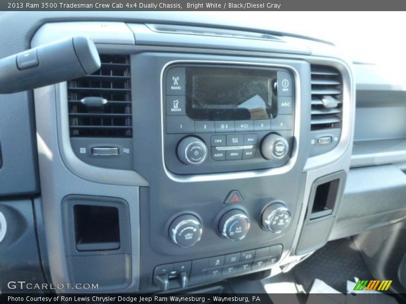 Bright White / Black/Diesel Gray 2013 Ram 3500 Tradesman Crew Cab 4x4 Dually Chassis