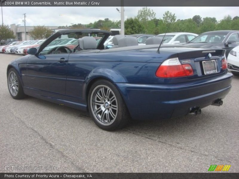 Mystic Blue Metallic / Grey 2004 BMW M3 Convertible