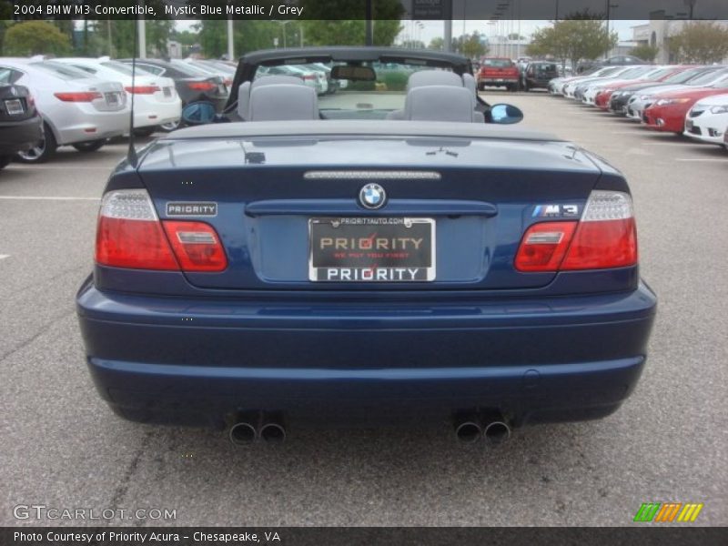 Mystic Blue Metallic / Grey 2004 BMW M3 Convertible