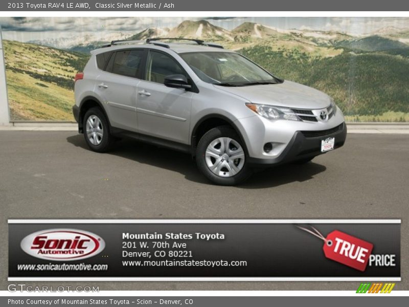 Classic Silver Metallic / Ash 2013 Toyota RAV4 LE AWD