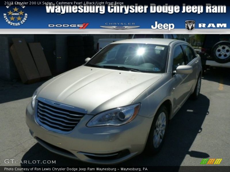 Cashmere Pearl / Black/Light Frost Beige 2013 Chrysler 200 LX Sedan